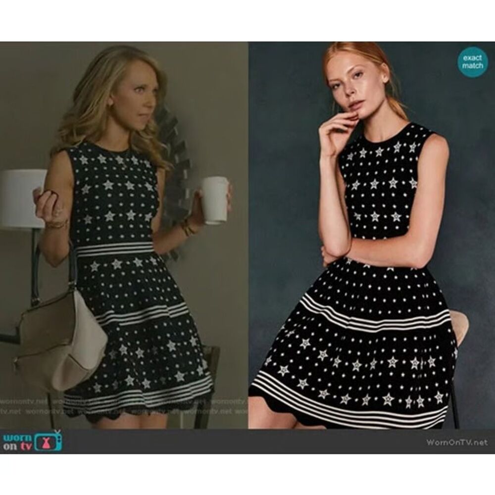 Ted Baker Mariae Star Dress Black Size 3/US8 - Picture 2 of 12